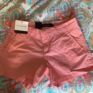 NEW WITH TAGS Calvin Klein Flamingo Pink Shorts